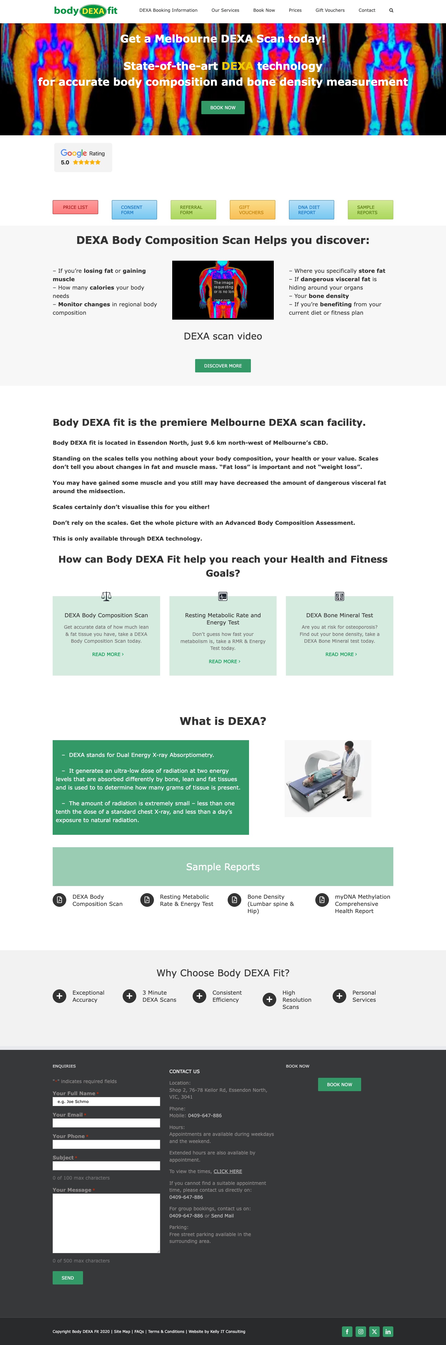 Body Dexa Fit original website
