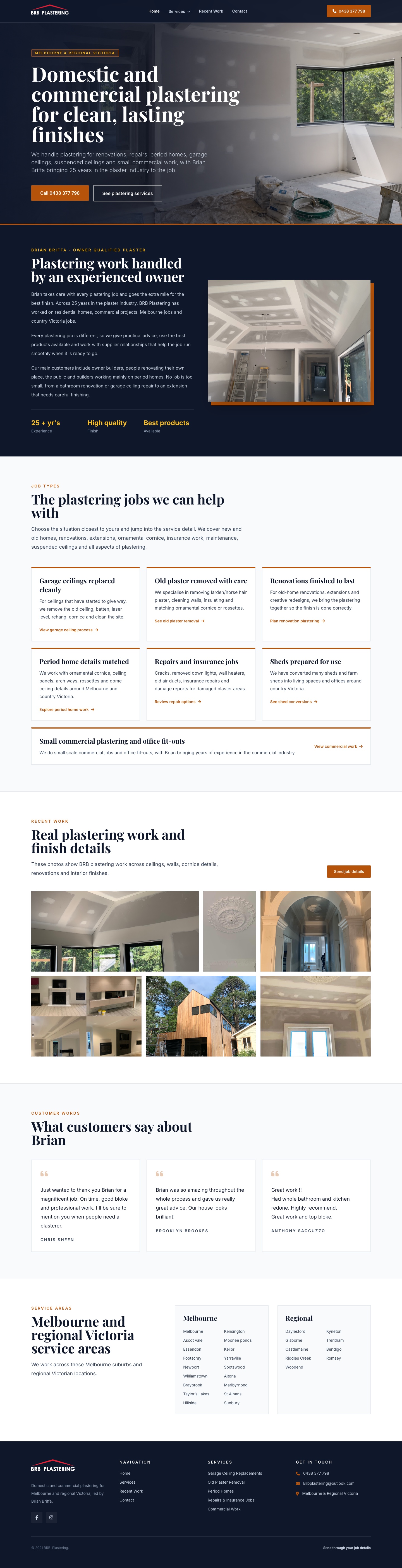 BRB Plastering SiteSimple version