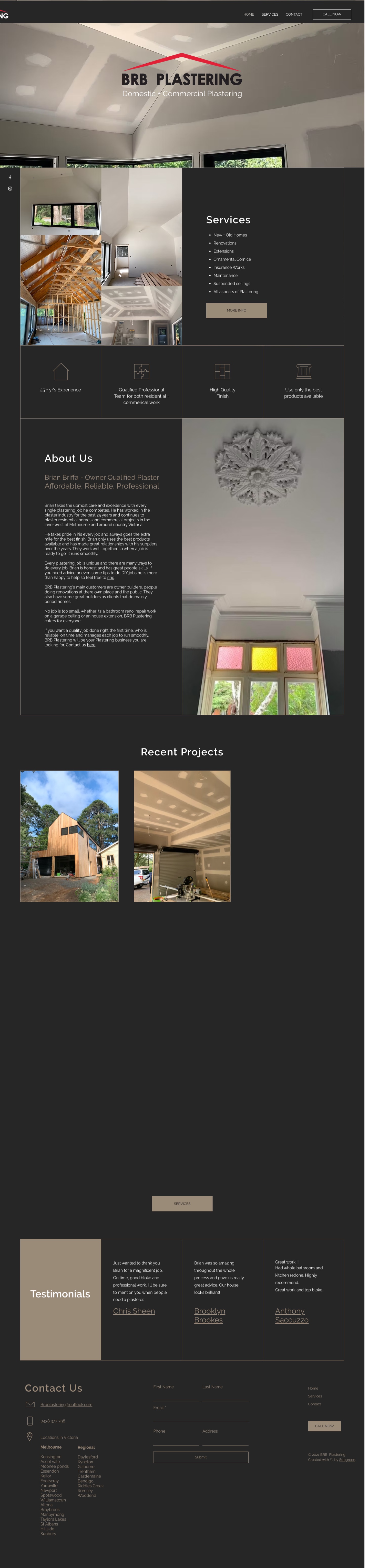 BRB Plastering original website