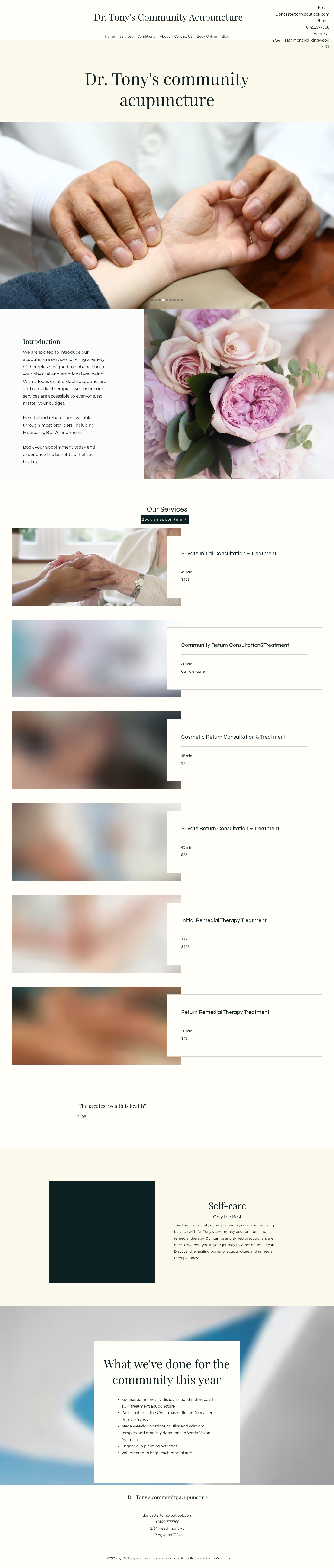 Dr Tony's original website