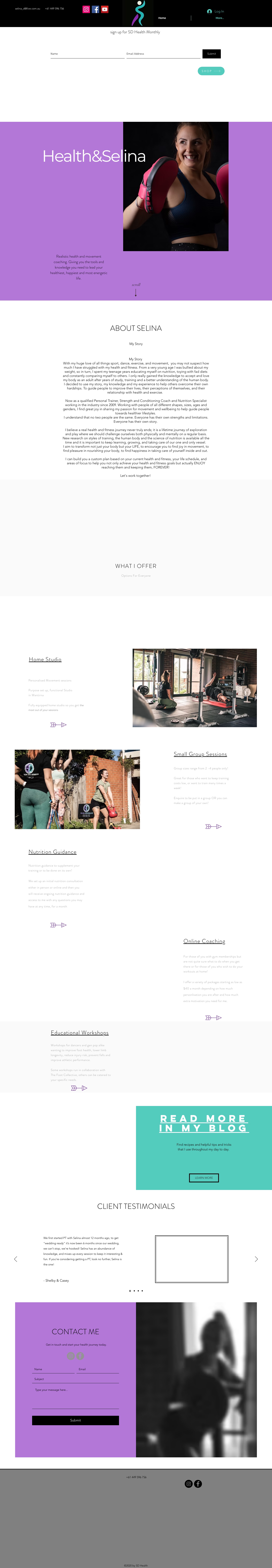 Health and Selina original website
