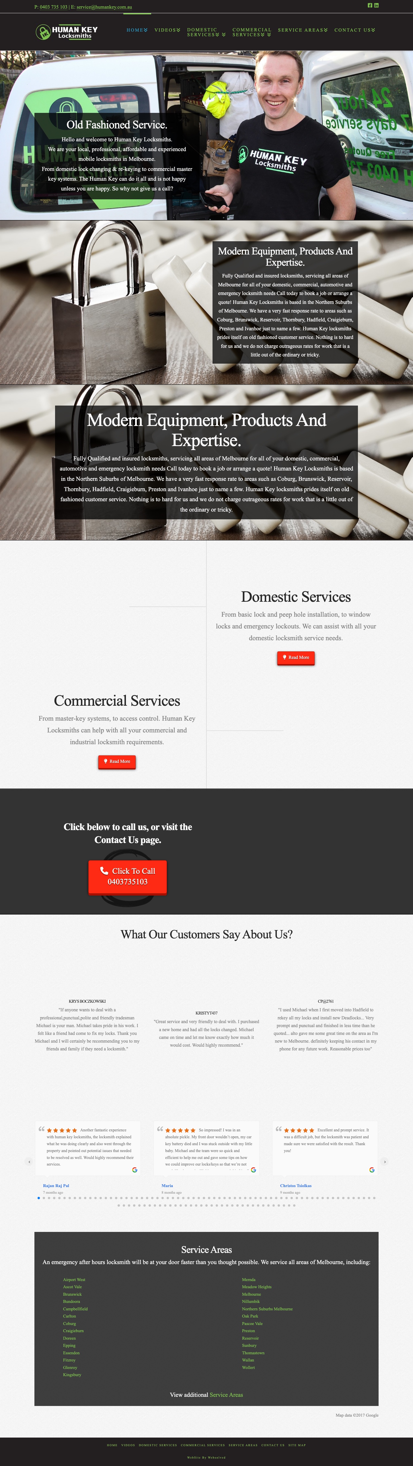 Human Key original website